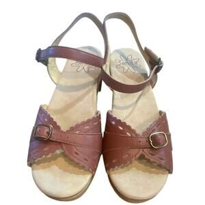 Sanita Danish Design Leather Clog Sandals
Women 39 Brown Wooden Comfort Shoes